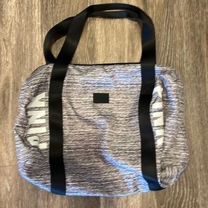 PINK Women's VICTORIA'S SECRET PINK gym Duffle/tote bag black/white/gray